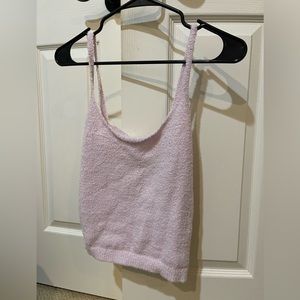Fuzzy pink tank